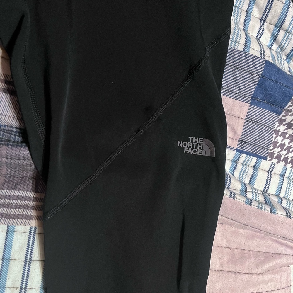 Black fleeced lined North Face Leggings - Picture 2 of 6